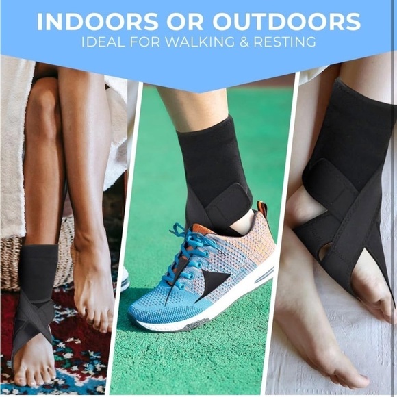 Brand New AFO Foot Drop Ankle Brace Black Neoprene Right Foot Walking Support - Picture 7 of 13